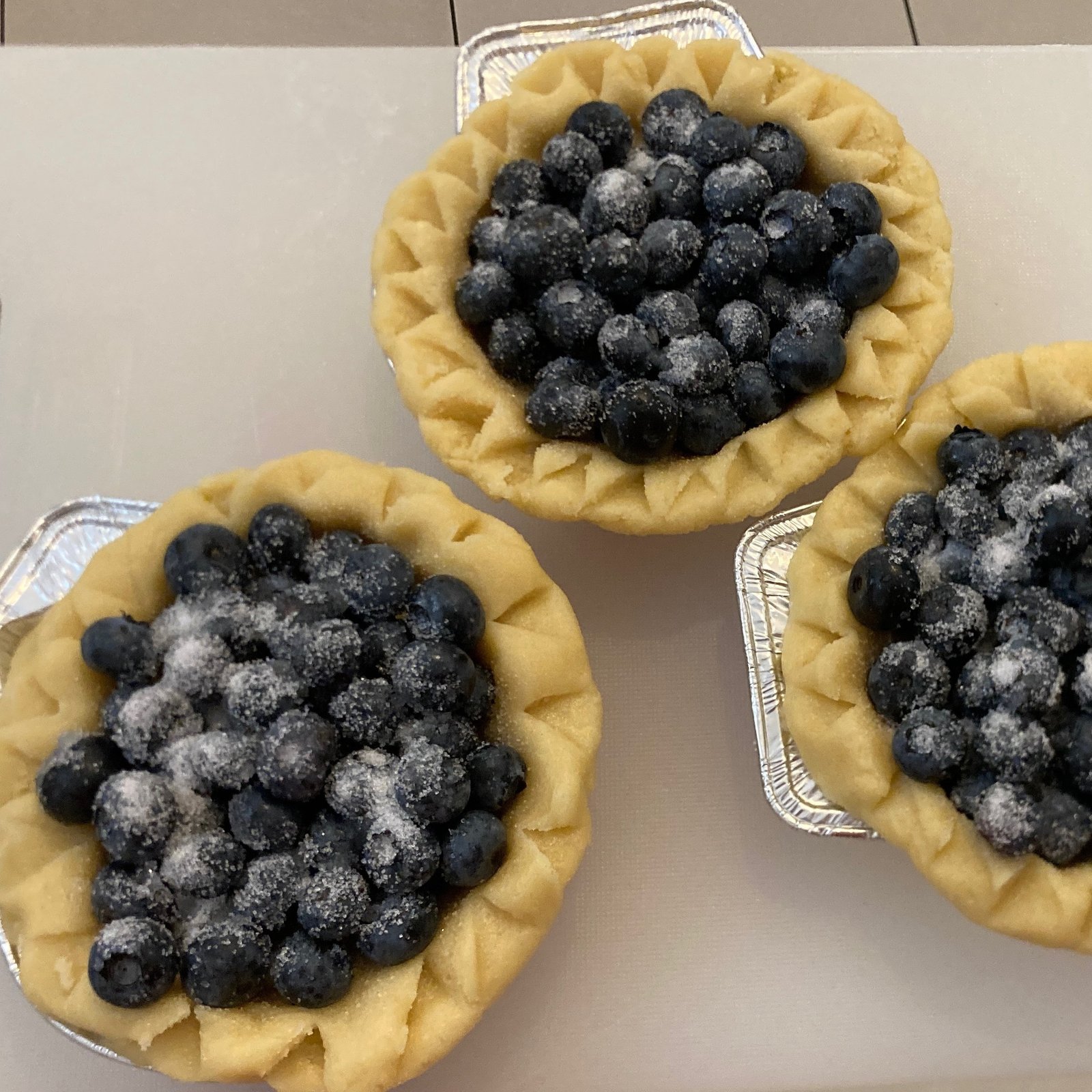 Tartelettes aux myrtilles réalisées lors d’un cours de cuisine en Alsace